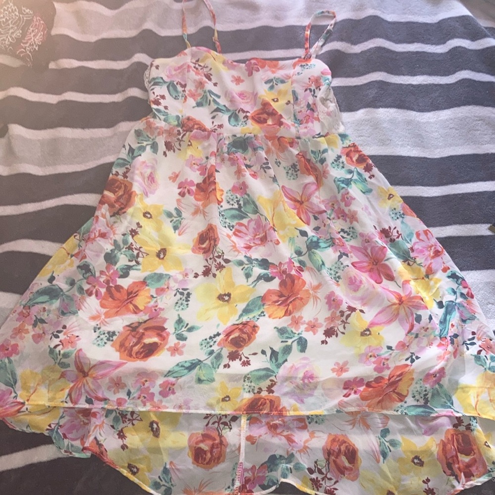 Forever 21 Pink and Orange Maxi Sundress
